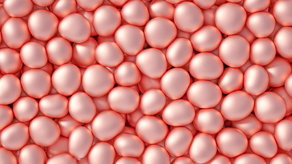 Beautiful background with beads, particles and simulation. 3d illustration, 3d rendering.