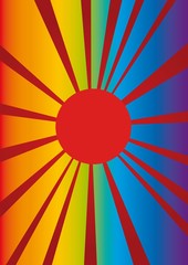 Colorful rays vector illustration backgound
