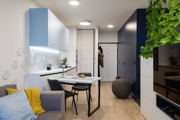 Modern interior of small apartment