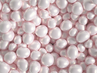 Beautiful background with beads, particles and simulation. 3d illustration, 3d rendering.