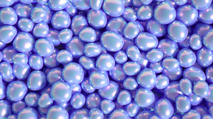 Beautiful background with beads, particles and simulation. 3d illustration, 3d rendering.