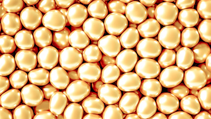 Beautiful background with beads, particles and simulation. 3d illustration, 3d rendering.