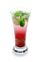 mojito cocktail  juice Isolated on white