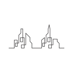 City skyline, city silhouette logo  icon vector