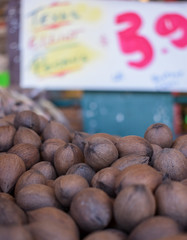 Fresh Pecans on sale at a local market