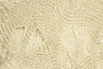 beautiful pattern on the sea sand on nature background