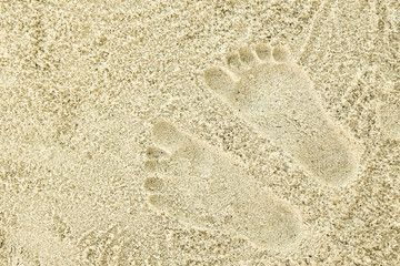 beautiful pattern on the sea sand on nature background