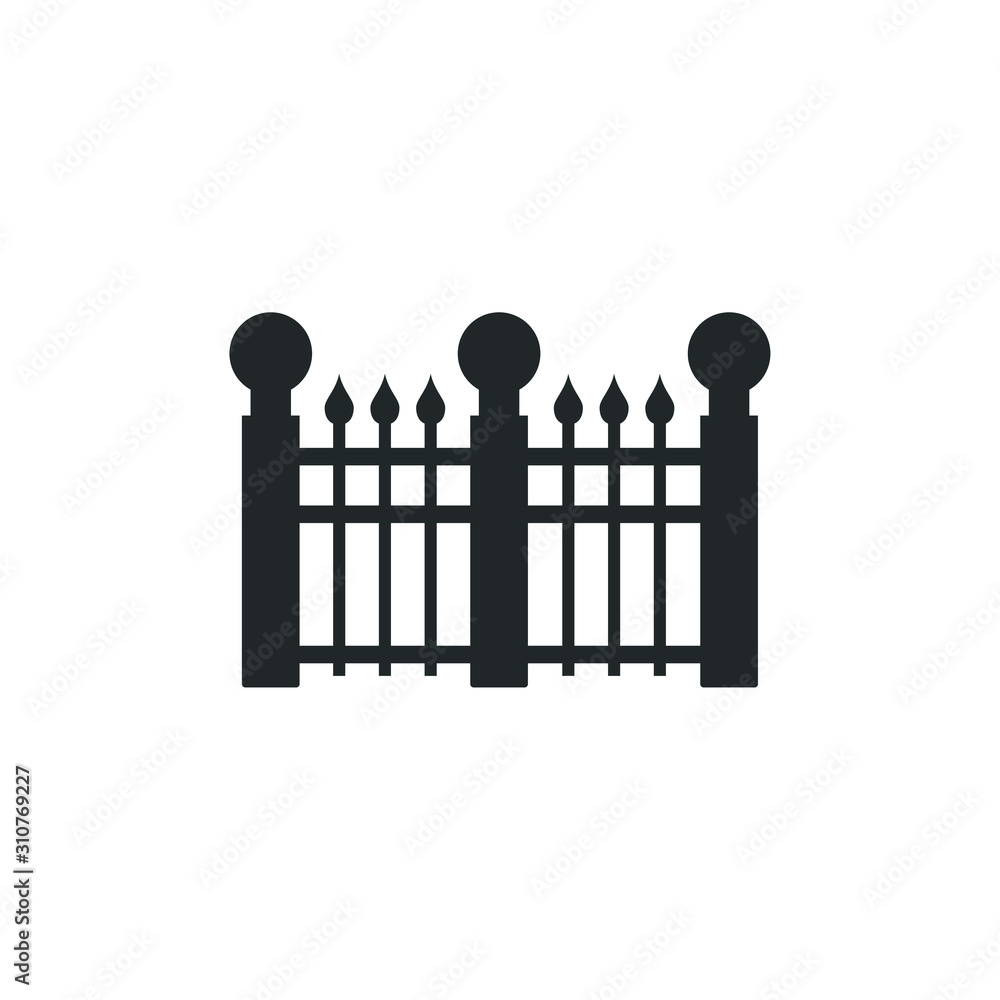 Poster fence icon template color editable. fence symbol vector sign isolated on white background illustrati