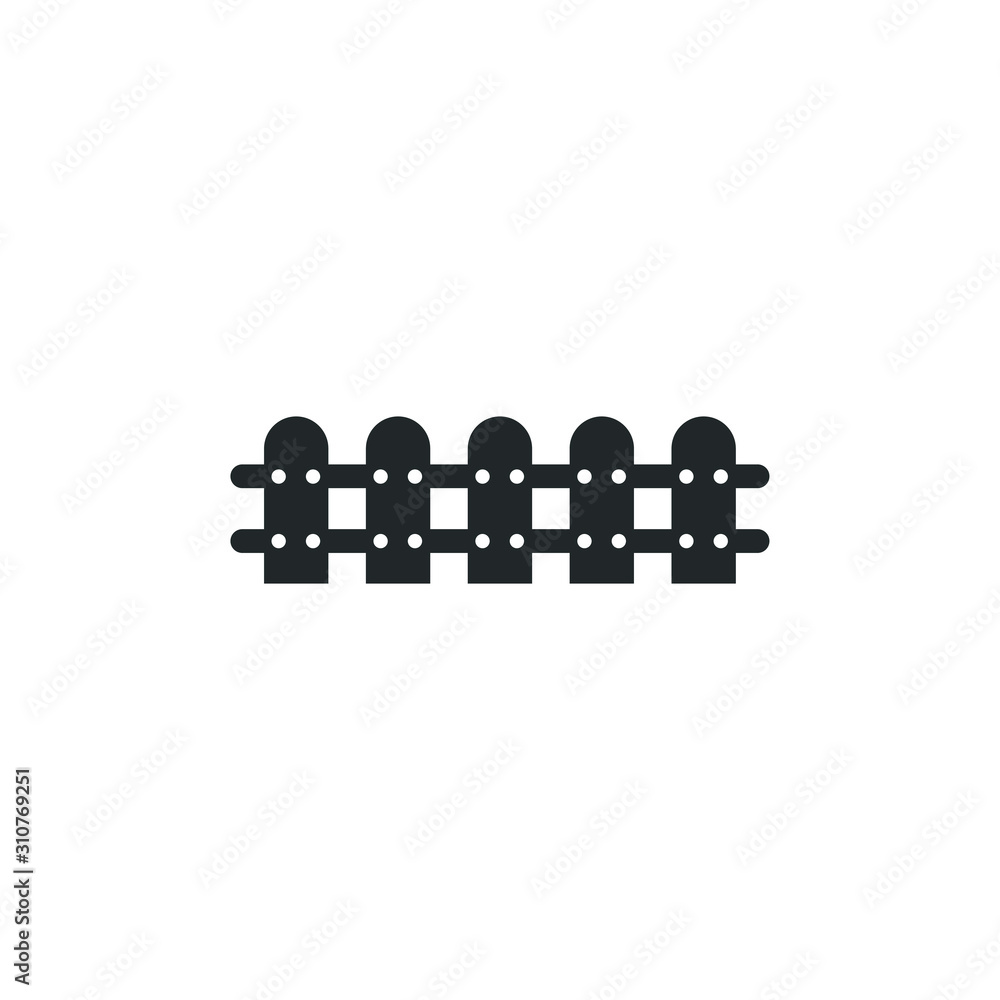 Poster fence icon template color editable. fence symbol vector sign isolated on white background illustrati