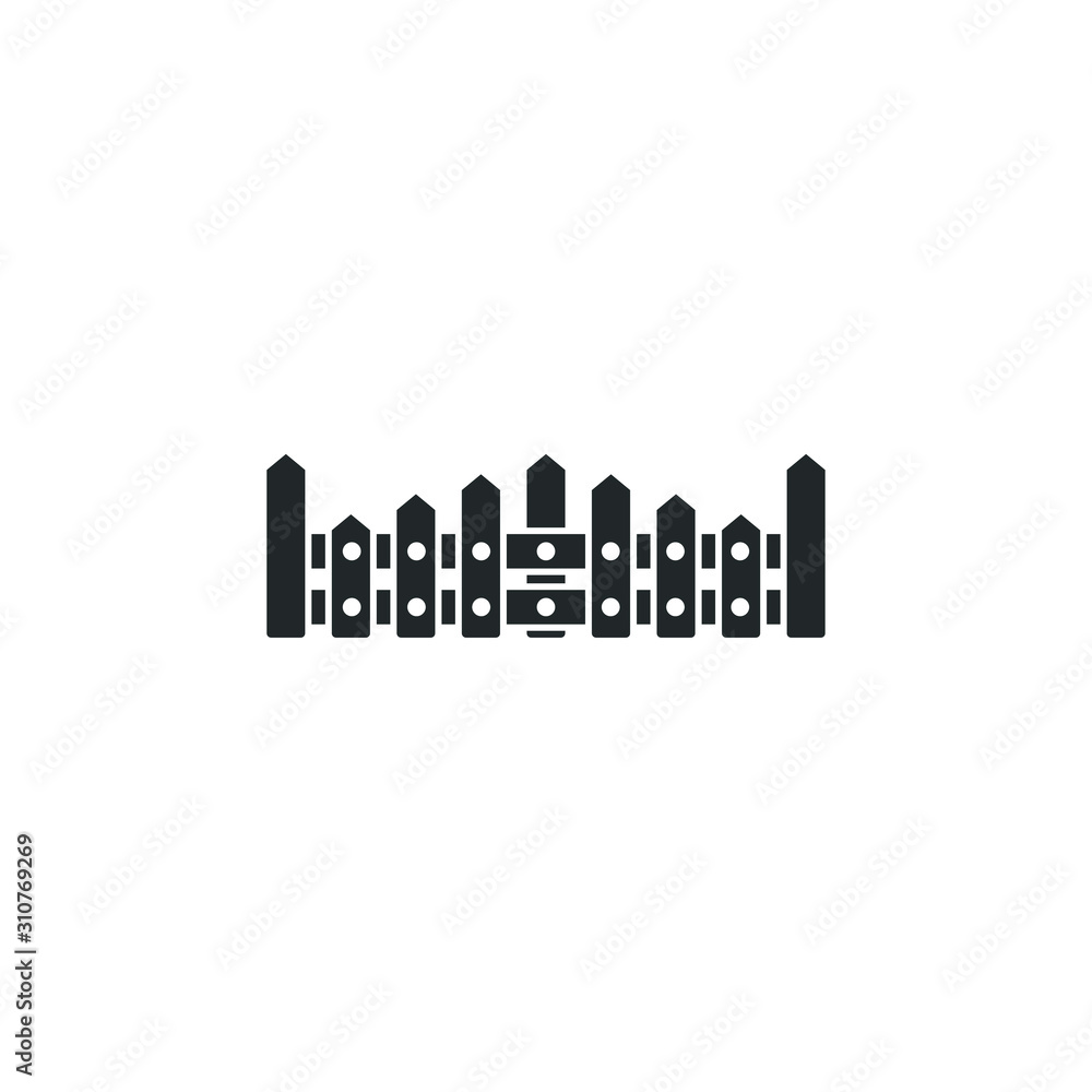 Poster fence icon template color editable. fence symbol vector sign isolated on white background illustration for graphic and web design.