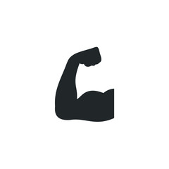 muscle icon template color editable. muscle symbol vector sign isolated on white background illustration for graphic and web design.