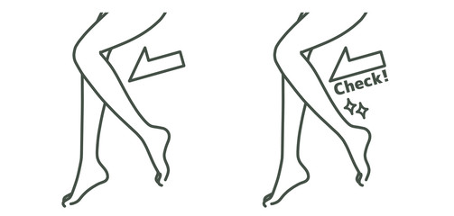 Fototapeta premium スリムな脚-ふくらはぎ-チェック