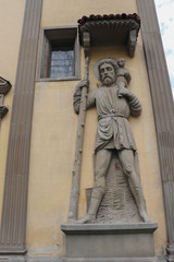 Italie - Lombardie - Castiglione Olona - Eglise Santissimo Corpo di Cristo - Statue de...