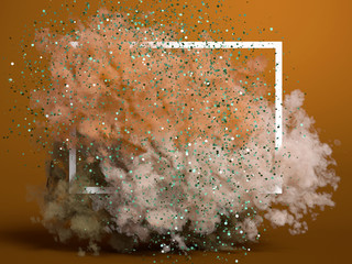 Beautiful background with purple smoke and steam. 3d illustration, 3d rendering.