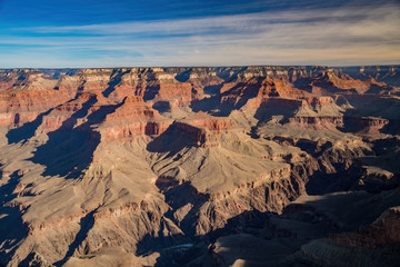 Fototapeta na wymiar Beautiful landscape of the Hermit Trail, Grand Canyon National Park