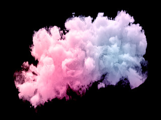 Fototapeta na wymiar Cloud isolated, steam, smoke. 3d illustration, 3d rendering.