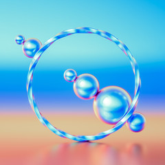 Beautiful background with geometric shape. 3d illustration, 3d rendering.