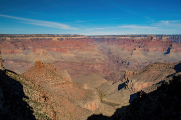 Fototapeta na wymiar Beautiful landscape of the Bright Angel Trail, Grand Canyon National Park