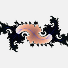 Black pink dragon on a black background