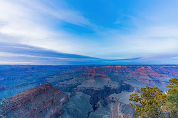 Beautiful sunset landscape of the Grand Canyon National Park