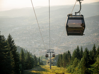 chairlift in mountains