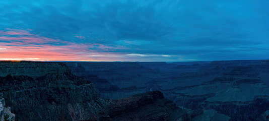 Beautiful sunset landscape of the Grand Canyon National Park
