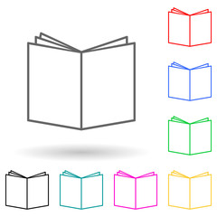 open book multi color style icon. Simple thin line, outline vector of books and magazines icons for ui and ux, website or mobile application