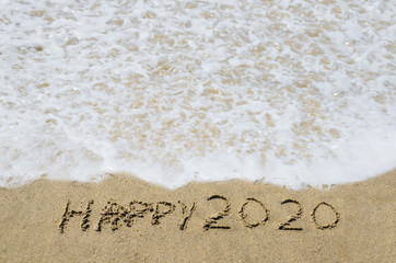 Fototapeta premium 2020 year beach background