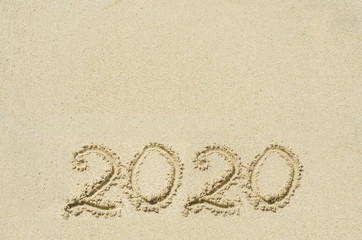 2020 year beach background