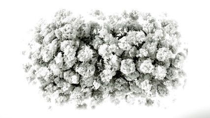 Cloud isolated, steam, smoke. 3d illustration, 3d rendering.