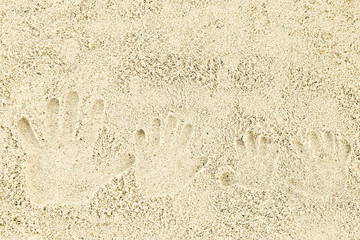 beautiful pattern on the sea sand on nature background