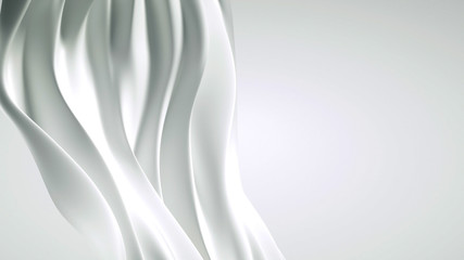 Beautiful luxury elegant backdrop with silk fabric drapery. 3d illustration, 3d rendering.