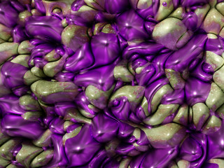 Beautiful, elegant, abstract background with metal and the texture of stone, marble and granite. 3d illustration, 3d rendering.