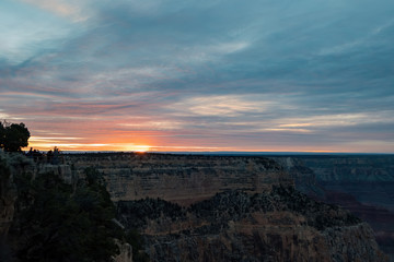 Beautiful sunset landscape of the Grand Canyon National Park
