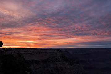 Beautiful sunset landscape of the Grand Canyon National Park