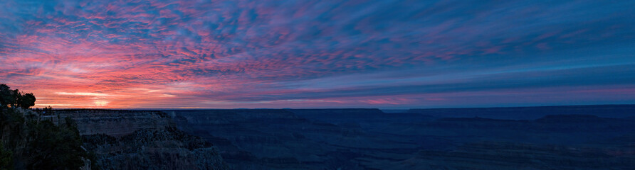 Beautiful sunset landscape of the Grand Canyon National Park