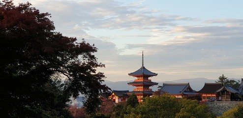Kyoto/Japan - November 2019 :  Spectacular views of Kiyomizu-dera temple