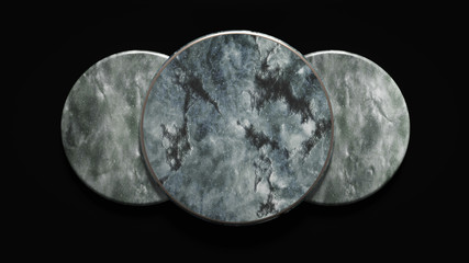 Beautiful, elegant, abstract background with metal and the texture of stone, marble and granite. 3d illustration, 3d rendering.