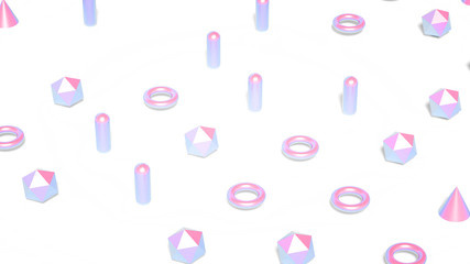 Beautiful background with geometric shape. 3d illustration, 3d rendering.