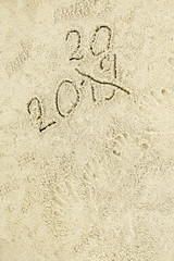 beautiful pattern on the sea sand on nature background