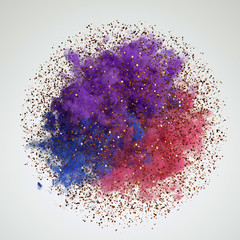 Fototapeta premium Beautiful background with purple smoke and steam. 3d illustration, 3d rendering.