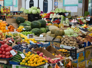 Russia Saratov 6 December 2019: fruit and vegetable market