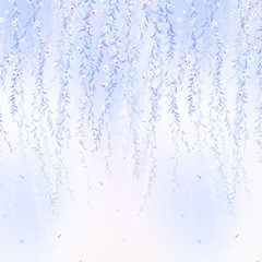 Beautiful spring willow branch. Spring willow branch with buds and catkins. Wedding ornament concept. Floral poster, invite. Decorative greeting card or invitation design background