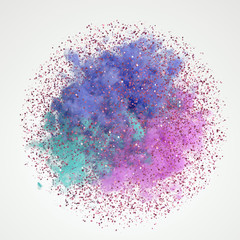 Beautiful background with purple smoke and steam. 3d illustration, 3d rendering.