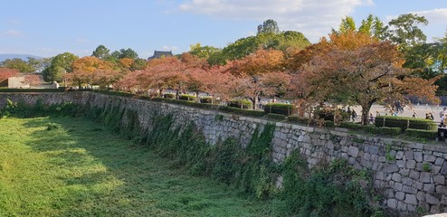  Hyōgo Prefecture/Japan - November 2019 : Beautiful scenery of Koko-en garden which is located next to Himeji Castle