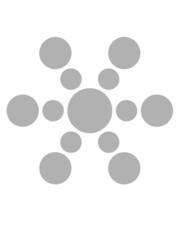 Schneeflocke Punkte Design 