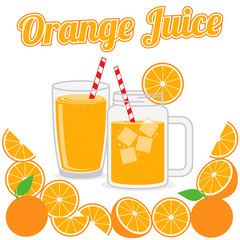 Orange Juice Vector Design Illustration
