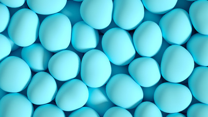 Beautiful background with beads, particles and simulation. 3d illustration, 3d rendering.