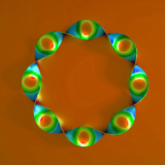 Beautiful background with geometric shape. 3d illustration, 3d rendering.