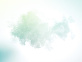 Cloud isolated, steam, smoke. 3d illustration, 3d rendering.